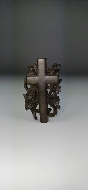 BROCHE de DEUIL ancienne PAVEE JAIS FRANCAIS BILLETTES nacrées BAKELITE BROCHE de DEUIL ancienne PAVEE JAIS FRANCAIS BILLETTES nacrées BAKELITE