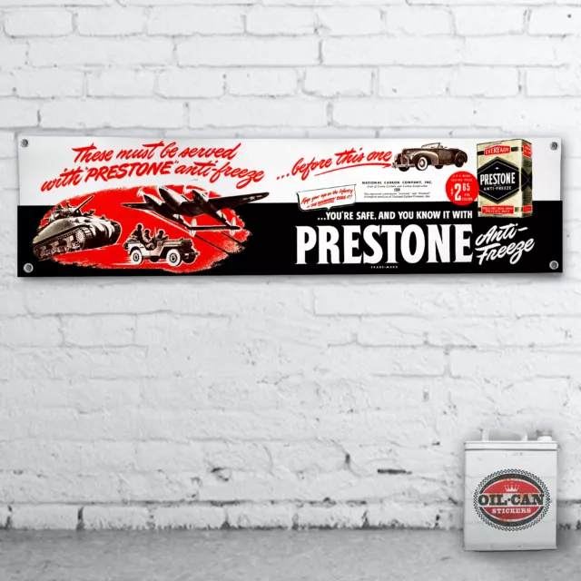 PRESTONE advert Banner  –  heavy duty for workshop, garage, 1700 x 430mm