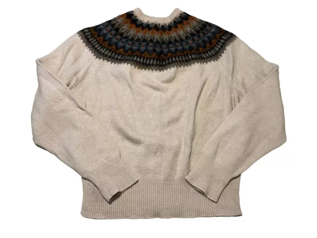 Bohus Stickning Sweater Wool Angora Sweden Yoke Collar Cardigan