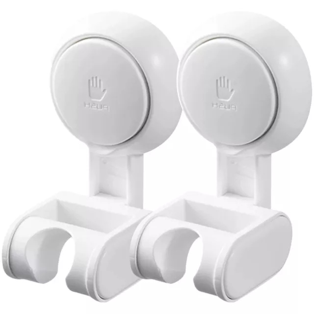 2 piezas Soporte De Mano Punch Free Soporte Aspirador Montado en Pared Ajuste