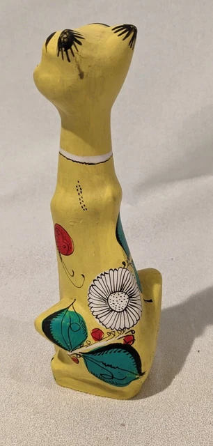 VERRÜCKTE handbemalte moderne Katzenfigur 3