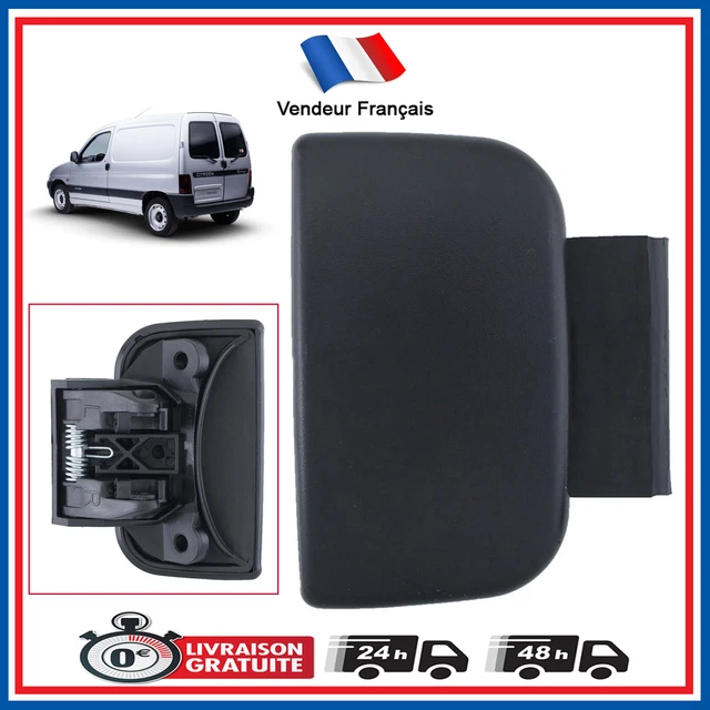 Poignée De Porte Intérieure Gauche Pour Citroën Berlingo I / Peugeot Partner I 1996-2008 - Noir
