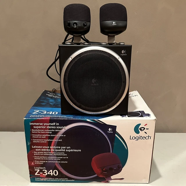 LOGITECH Z340 POWERED Subwoofer w/Satellite Speakers In Box *TESTED