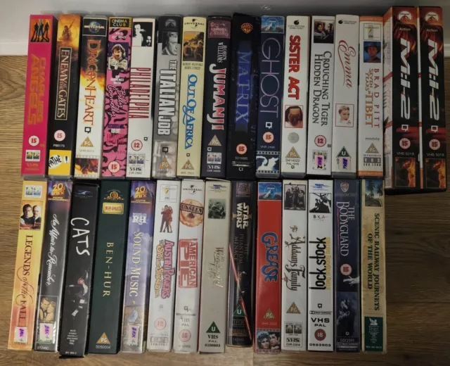 VHS Video Tape Bundle / Job Lot - 30 Mixed VHS. Untested But No Mould Visible