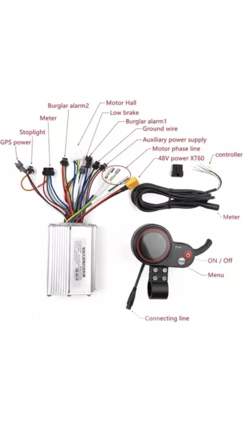 48V 20A Motor Brushless Controller with LCD Display Control Panel for KUGOO M4