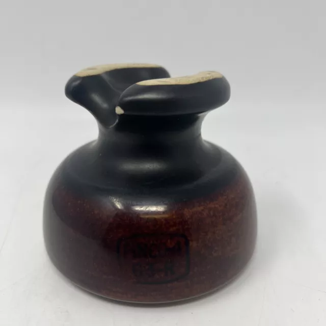 Vintage Rare Pinco-4 63-R 2 Tier Mushroom Porcelain Insulator Brown & Black