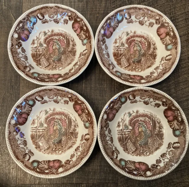 4 Johnson Bros. His Majesty Turkey 5" Dessert Bowls