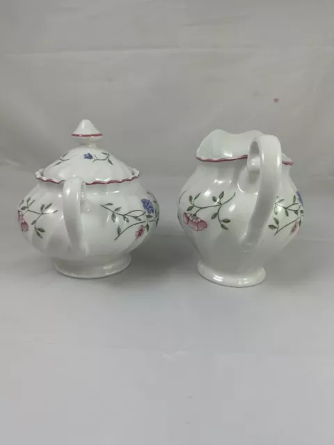 JOHNSON BROS Summer Chintz Lidded Sugar Creamer England 3