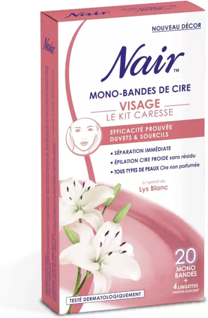 - Kit Caresse, Mono-Bandes De Cire Froide Spéciales Visage À L'Extrait De Lys, 2 2