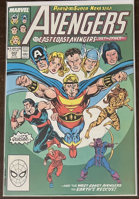Avengers #302 VF/NM 9.0 MARVEL COMICS 1989 SUPER NOVA SAGA PART 2