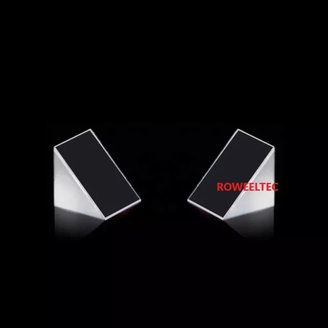2pcs 10x10x10mm K9 Optical Glass Right Angle Slope Reflecting Prism Optics amo#