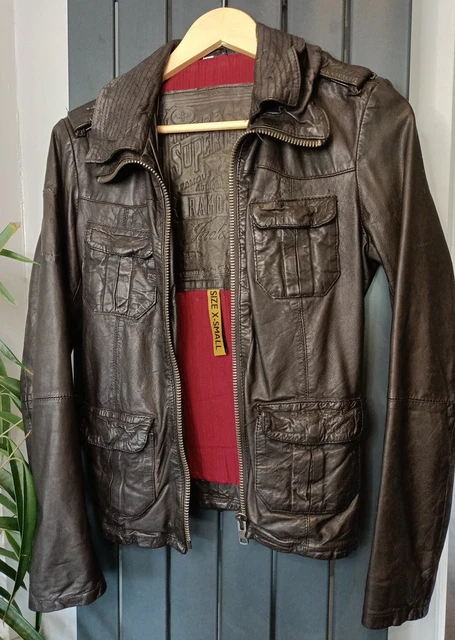 Superdry ramona leather jacket sale