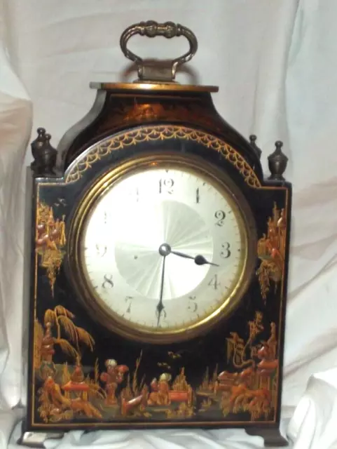 Stunning Antique French Chinoiserie 8 Day Mantel Clock