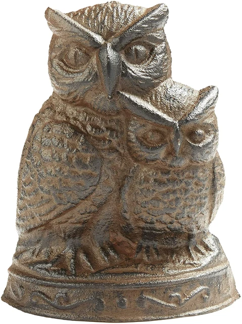 Antique Decor Decorative Owl Door Stopper - Cast Iron Door Stops for Bottom of D