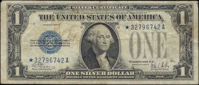 VEGAS - 1928B $1 Silver Certificate Star Note! - Scarce!