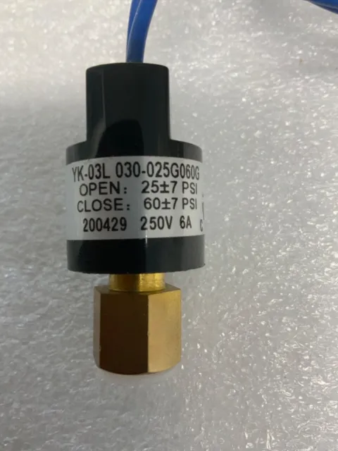 Refrgerant 410a or R22 Low Pressure Switch Open 25 Close 60