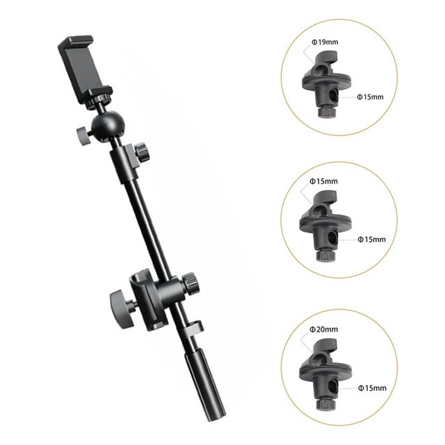 Bras de barre transversale robuste support de microphone rotatif 55 cm pour appl