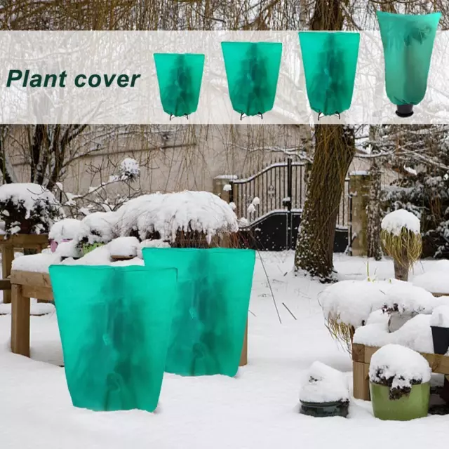 Heavy Duty Frost Protection Bags Plants Fleece Winter Plant Cover Garden T9H0