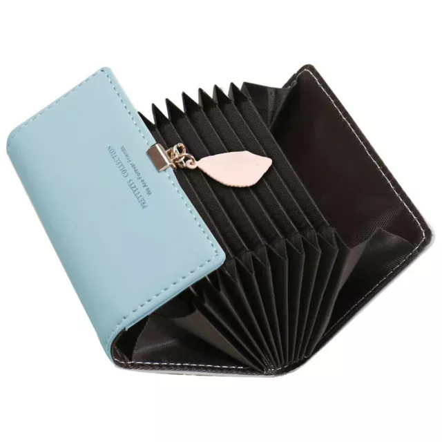 Ladies RFID Blocking Leather Credit Card ID Holder Wallet Slim Money Clip Purse❀ 3