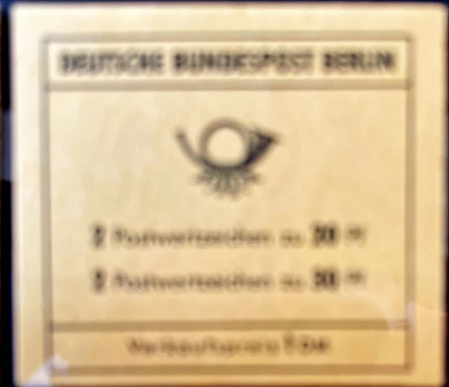 Berlin Markenheftchen MH 6a postfrisch