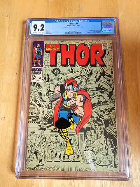 THOR #154 *CGC 9.2 DOUBLE COVER  1968* 1st Appearance of Mangog 2ND COVER 9.0