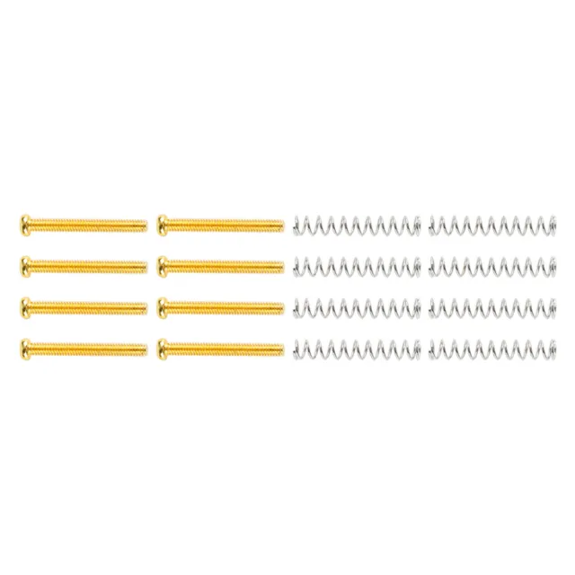 (Gold)Guitar Mounting Screw Portable 8 Sets Iron Guitar Screw Spring Easy