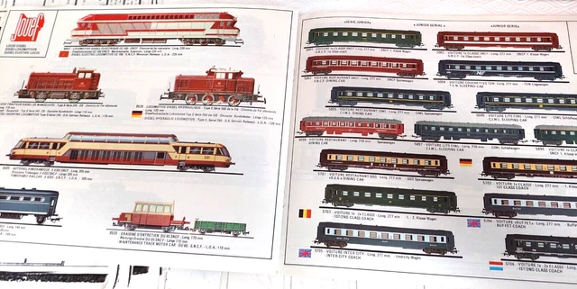 Un livret de plans de réseaux de trains miniatures au HO Jouef de 1975
