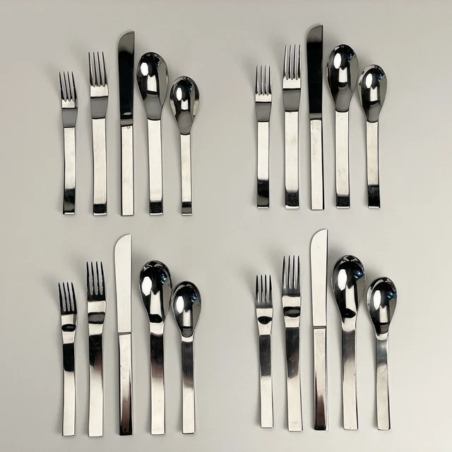 Sasaki Aria 20 Pieces Service for Four Vignelli Vietnam 18/0 Flatware Sasaki Aria 20 Pieces Service for Four Vignelli Vietnam 18/0 Flatware