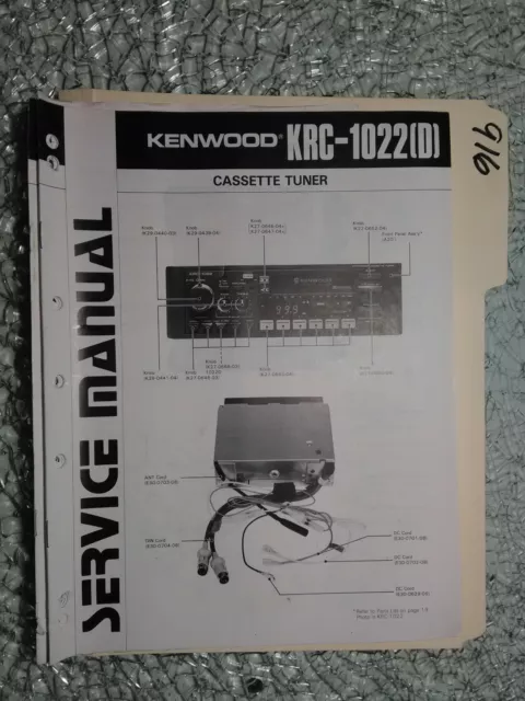 Kenwood krc-1022 d service manual original repair book stereo receiver car radio