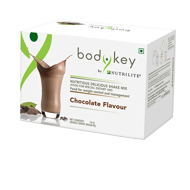 Amway Bodykey Nutritious Chocolate Shake Mix 14 sachets pour le contrôle du...