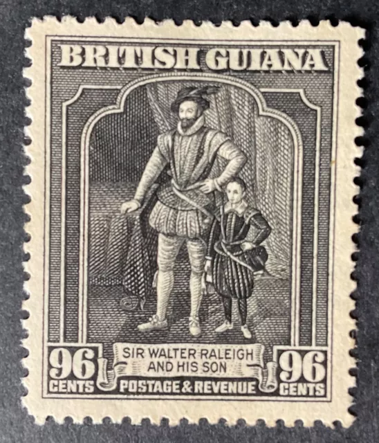 British Guiana 1934 96 cent black stamp mint hinged