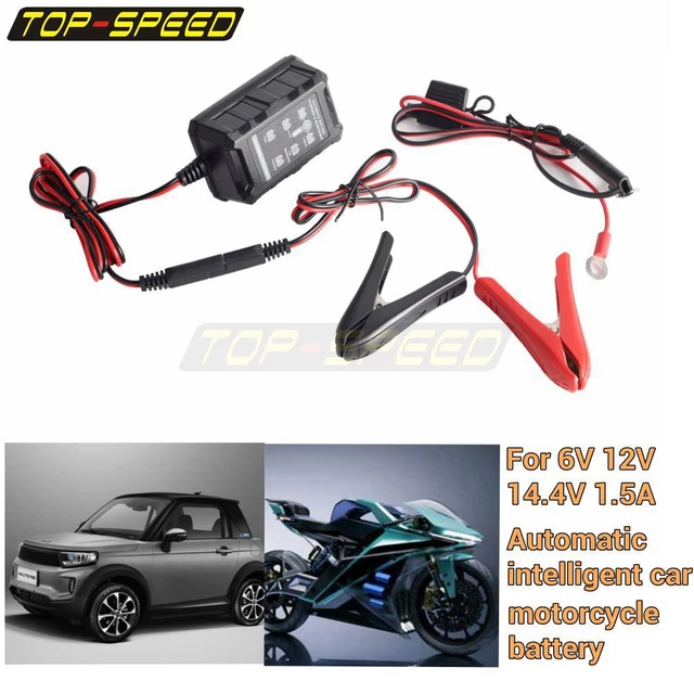 6V 12V 14.4V 1.5A Portable Battery Charger For Automatic Electric Car Motorcycle