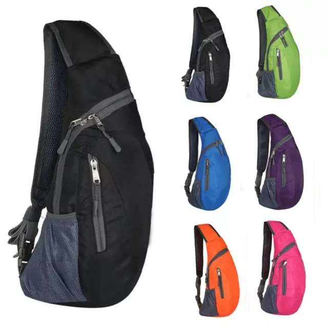 Foldable Single Shoulder Bag Solid Color Crossbody Bag Chest Pack