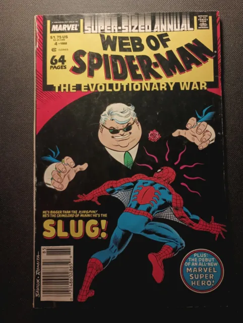 Web Of Spider-Man The Evolutionary War Slug Supersize Annual Number Four