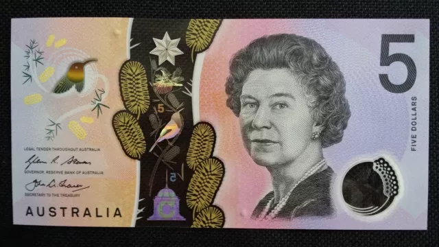 AUSTRALIA $5 2016 UNC Banknote - Queen Elizabeth II