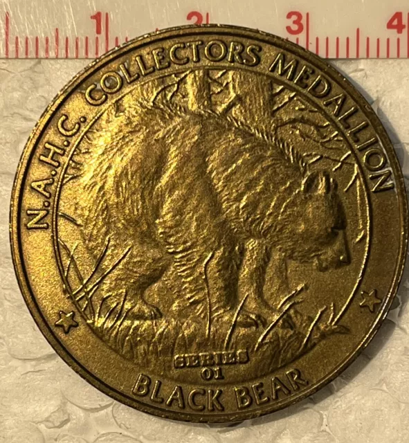 NORTH AMERICAN HUNTING CLUB Collectors Series 01 Bronze Medallion BLACK  BEAR $16.72 - PicClick AU