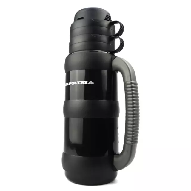 1l Thermos Vacuum Flask Hot Cold Drinks Travel Bottle Glass Lined with 2 Cups
