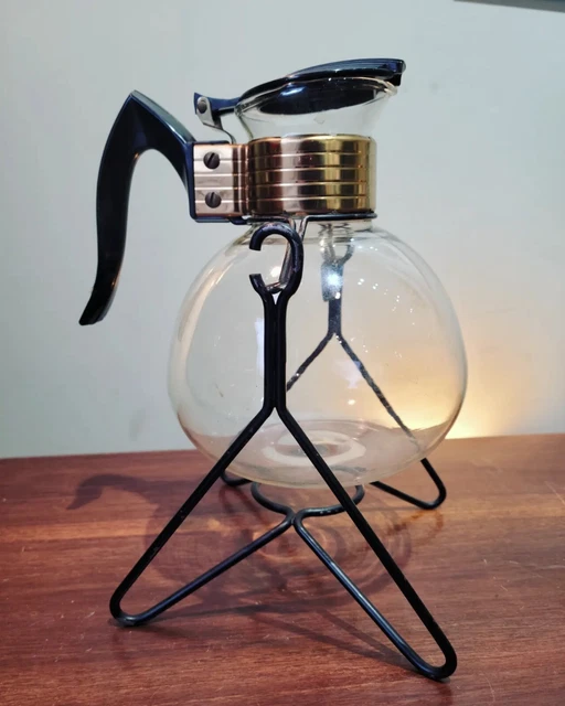 Vintage mid Century cory coffee pot with stand Vintage mid Century cory coffee pot with stand