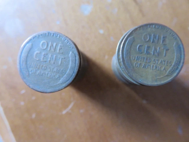 Wheat Cent Penny x50, 1 Roll's Worth. 1910's and 20's' Circulated Condition