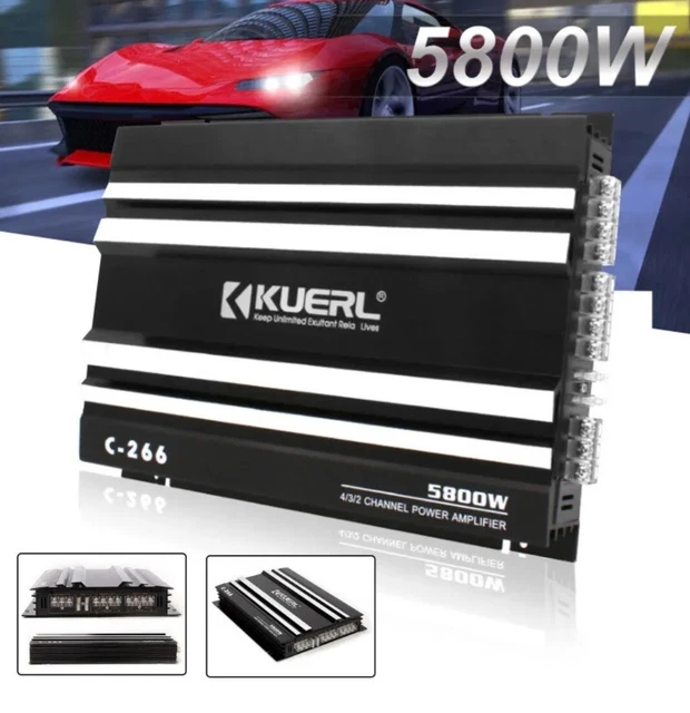 Amplificatore di potenza auto 4 canali audio super bassi amplificatore subwoofer 5800 W