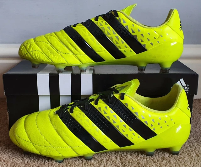 ADIDAS ACE 16.1 Leather FG Pro Version Solar Yellow Core Black