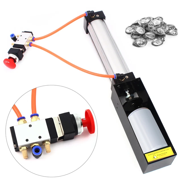 HEAVY DUTY ALUMINUM Can Crusher/ Pneumatic Air Cylinder Soda Beer