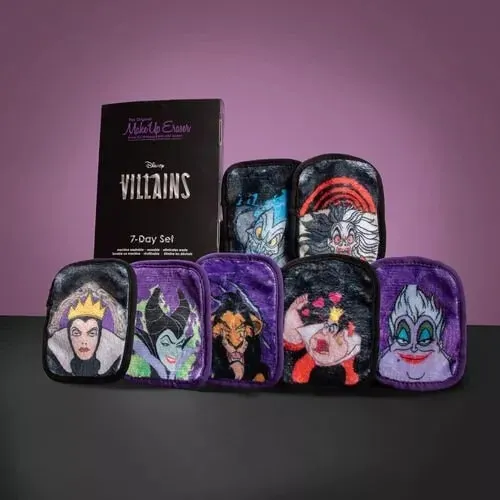 lingettes démaquillantes lavables Disney vilains makeup eraser