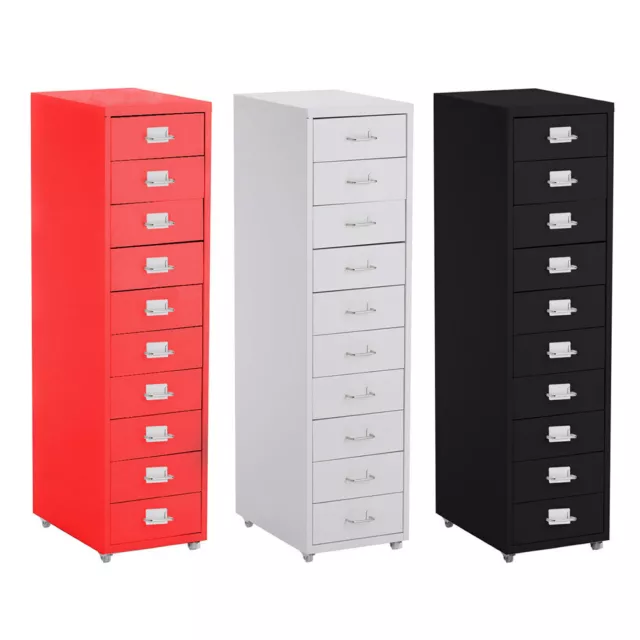 10 Drawer Hardware Storage Metal Filing Cabinet Drawers Industrial Home Office