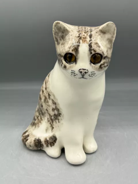 New Winstanley Tabby Cat Size 2 Signed Glass Blue eyes