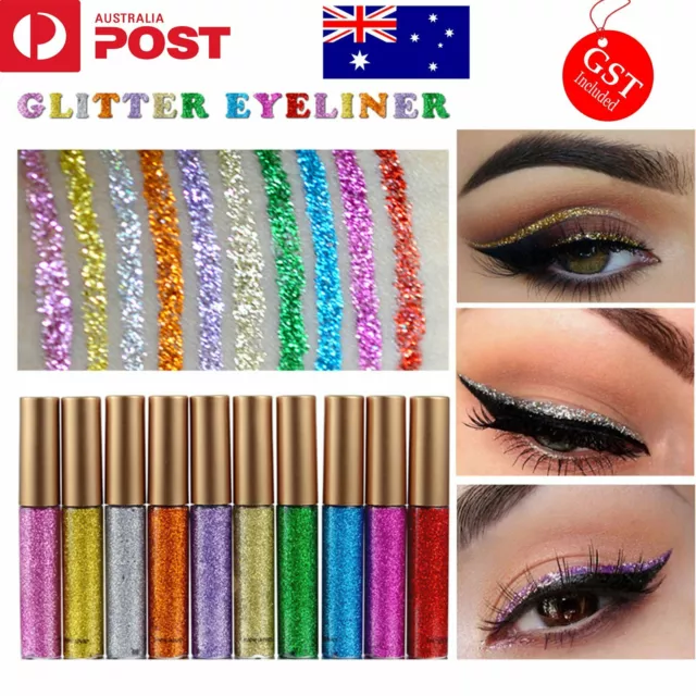 Glitter Liquid Eyeliner Eye Makeup Shimmer Diamond Eyeliner Shadow Eyeshadow AU