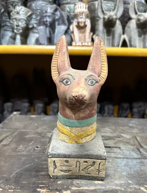 Rare Egyptian Statue of God Deity Anubis from Ancient Egyptian Antiquities BC