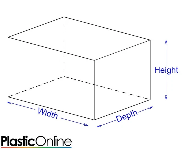 Cube Rectangle Base ACRYLIC DISPLAY CASE Stand Cube Square Rectangle 5 Sided Box Perspex ...