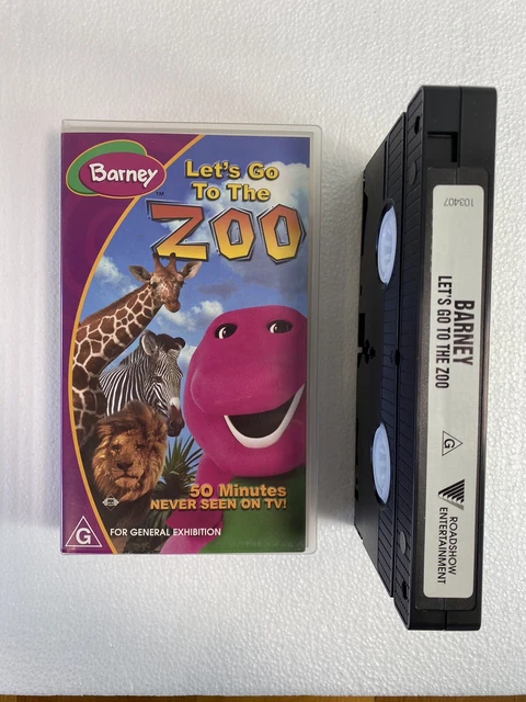 Barney Let's Go To The Zoo 2001 Vhs BARNEY THE DINOSAUR VHS Video Barneys Let’s Go To The Zoo 2001 EUR 10