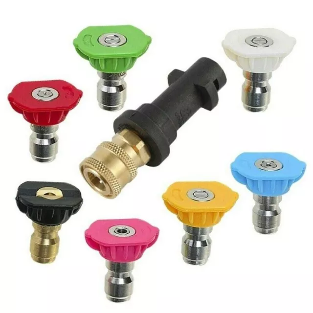 Pressure Washer Lance Spray Wand 7 Nozzle&Adapter For Karcher K2 K3 K4 K5 K6 K7